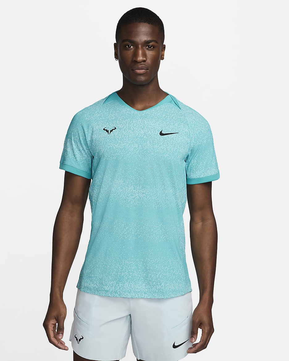 Playera de tenis de manga corta para hombre Dri FIT ADV Rafa